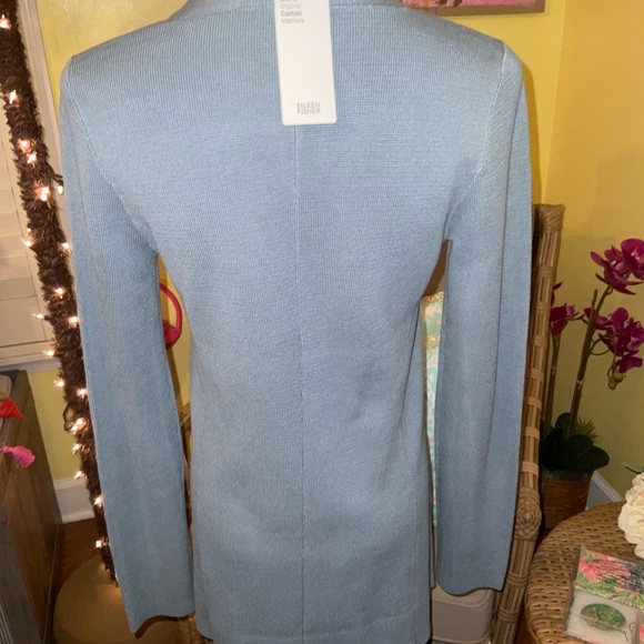 Eileen Fisher Silk/Organic Cotton Open Front Jacket Size XXS - Picture 6 of 16